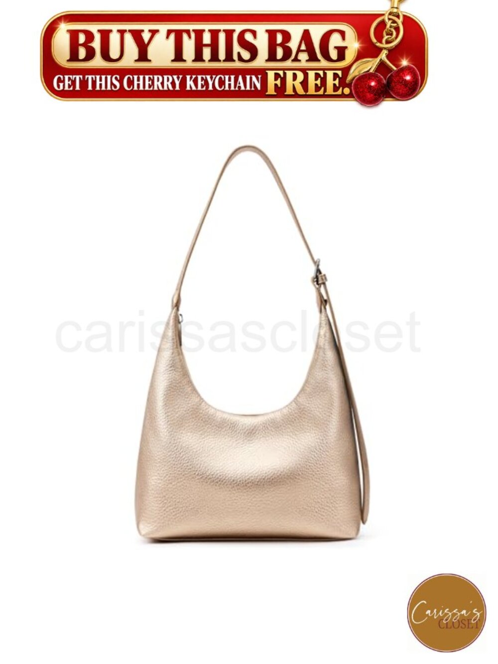 ✨ Crescent Tote Bag Vegan Leather Hobo Underarm Zipper Handbag Work Crossbody
